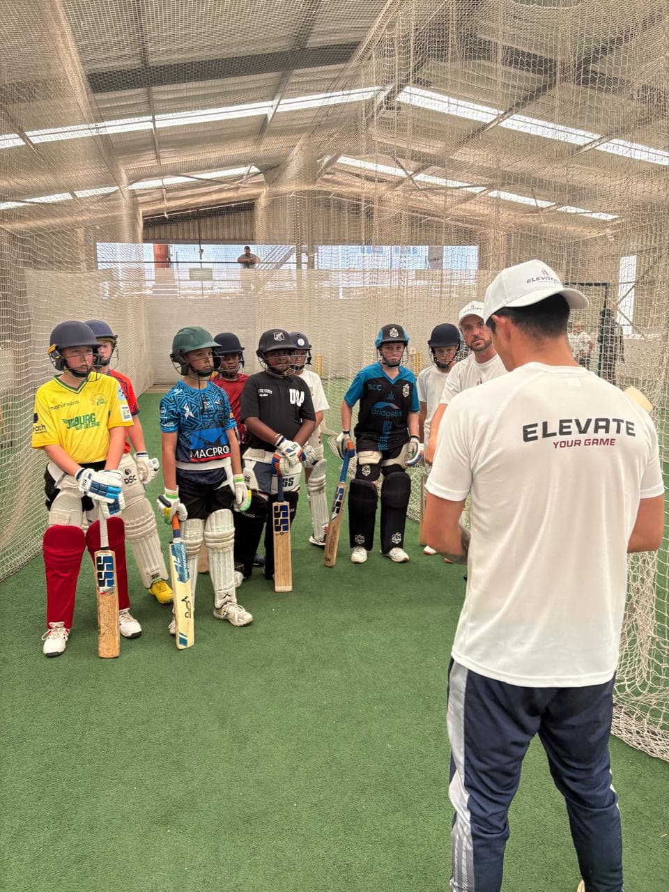 Elevation Cricket Academy batting coaching session